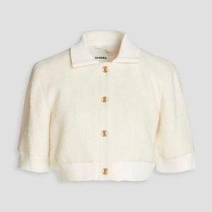 Sandro Cropped Boucle-tweed Jacket